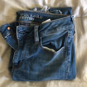 American Eagle Ripped Jeans- Super Stretch